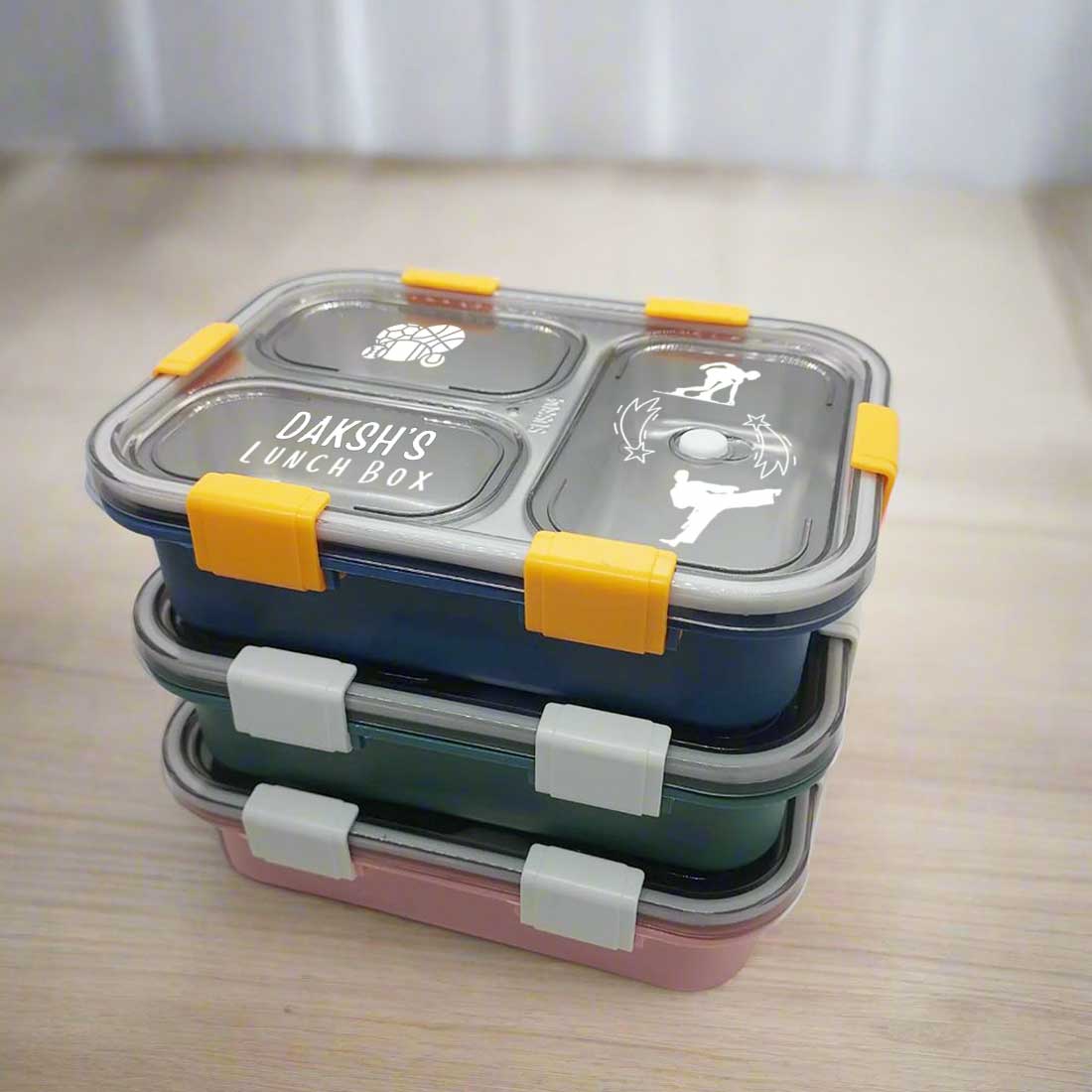 Personalised Childrens Lunch Box Stainless Steel Insulated Tiffin Box - Image 12