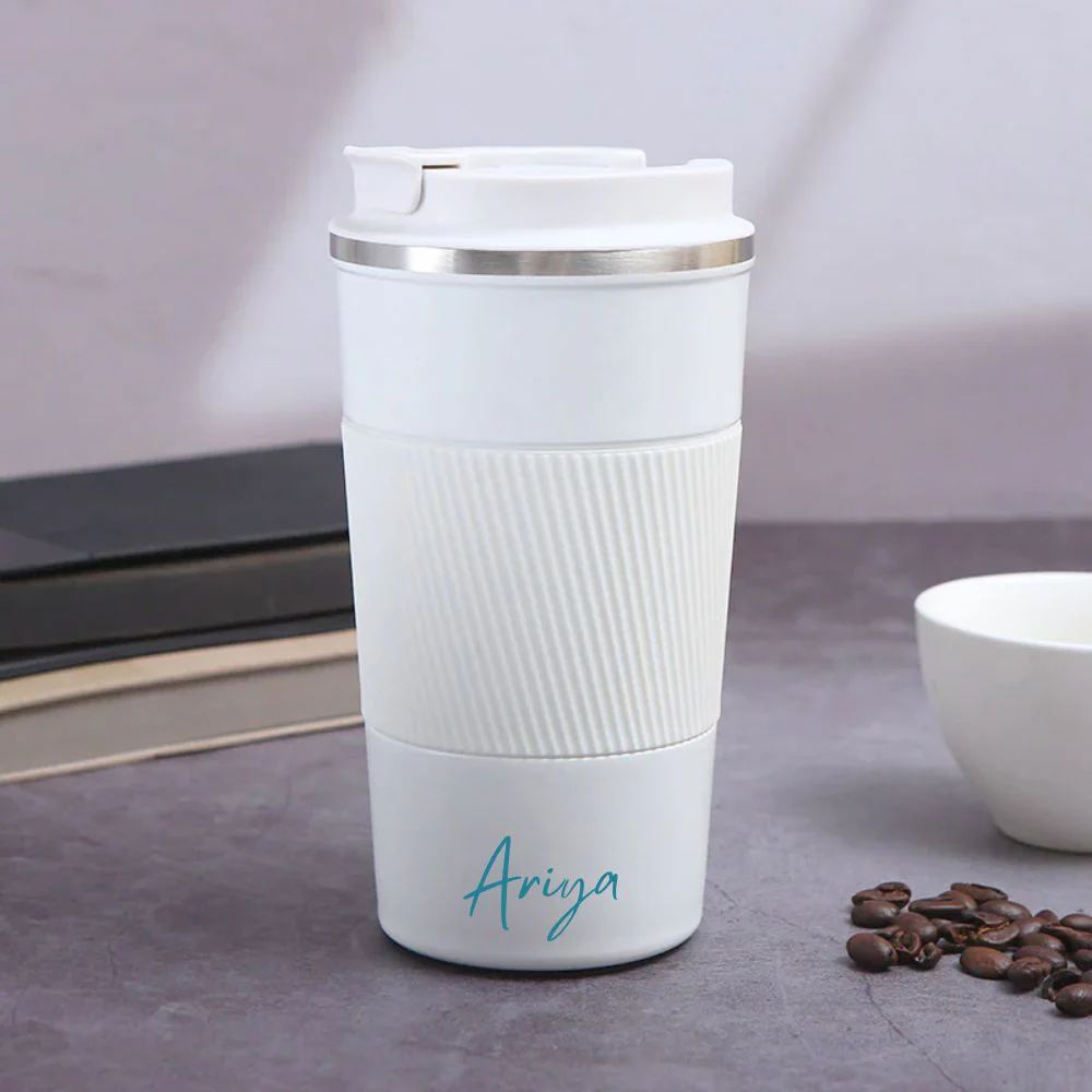 Personalised Coffee Tumbler with Names for Tea, Coffee 500ml - Image 3