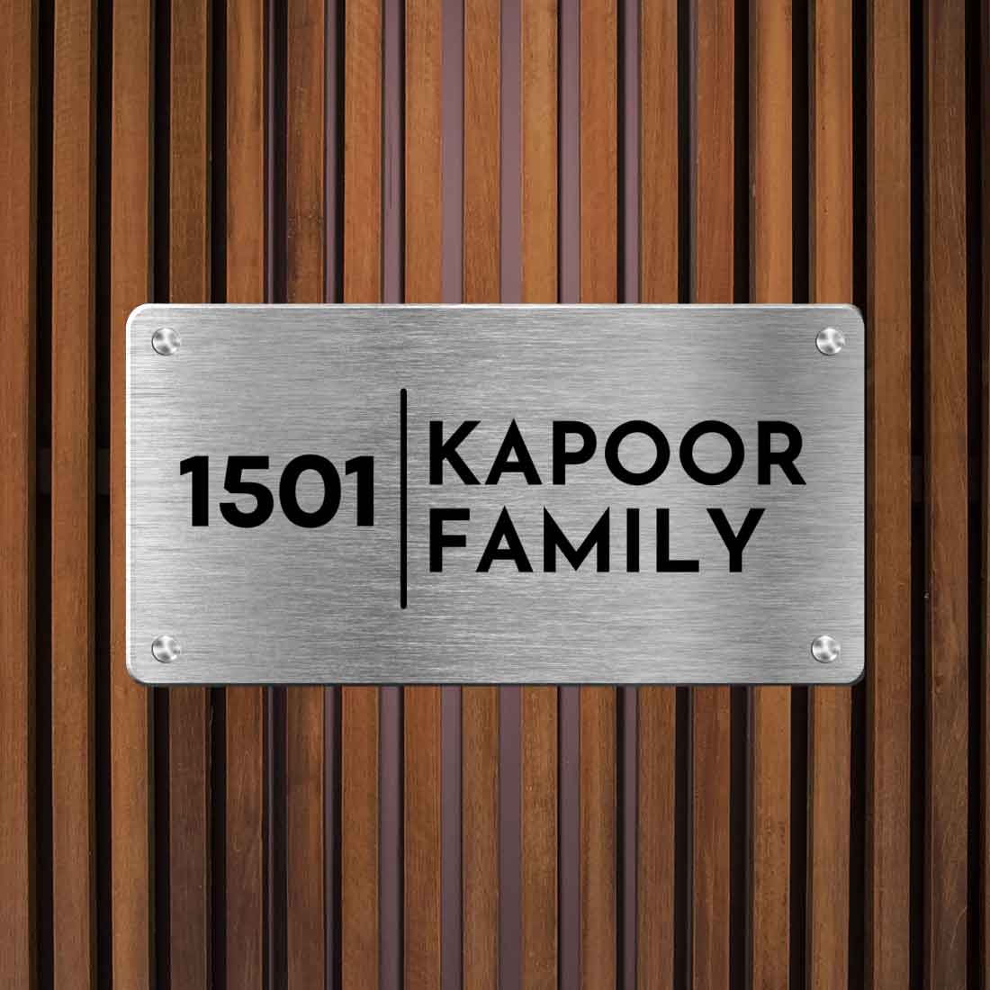 Personalised Steel Name Plates for Houses Entrance