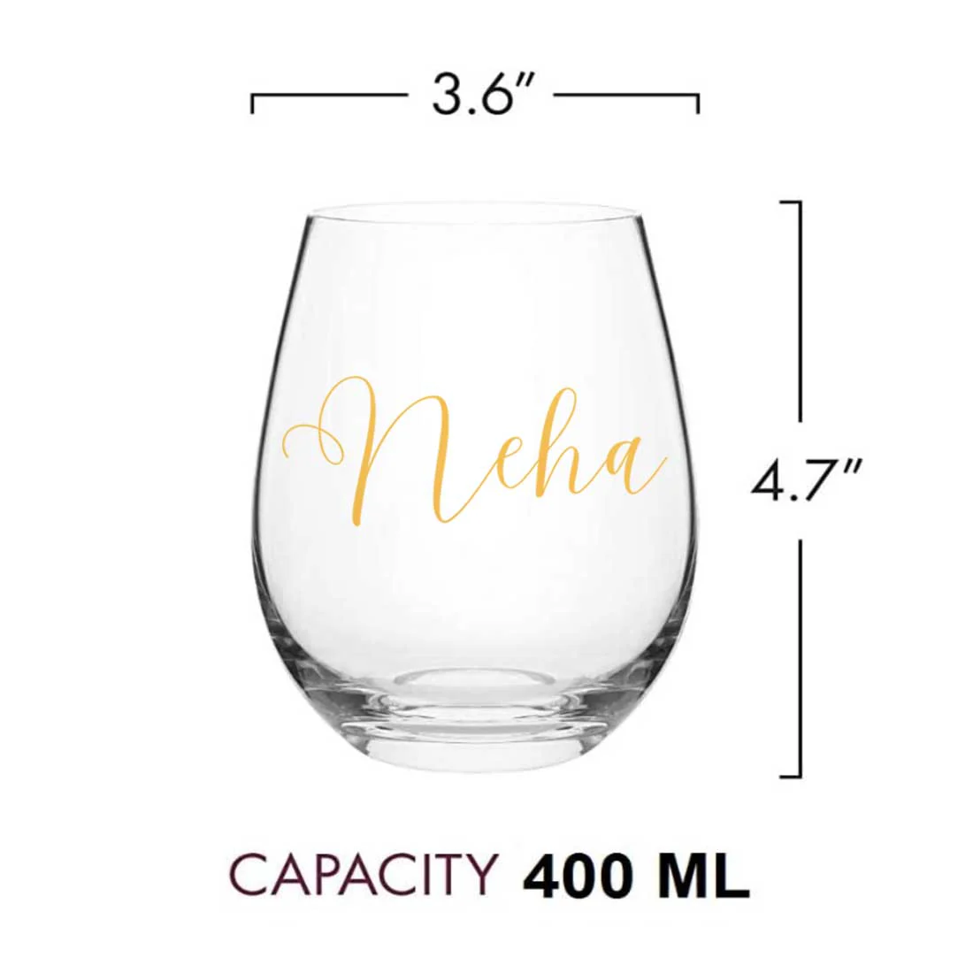 Personalised Glasses for Mocktails Unique Drinking Glasses - Name - Image 3