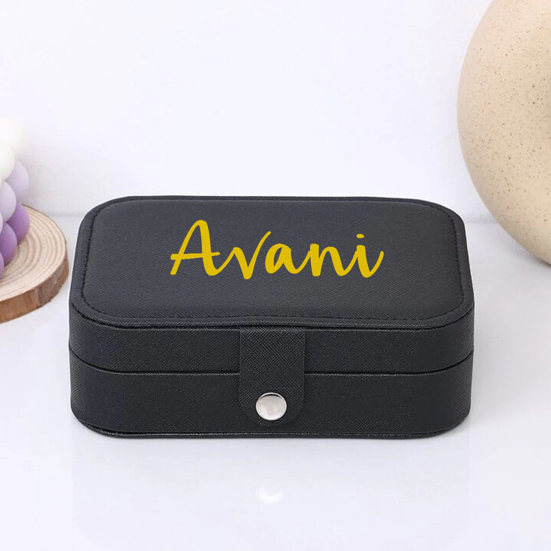 Personalised jewellery Box Organizer for Travel Storage Case for Rings Earrings and Pendants - Image 9