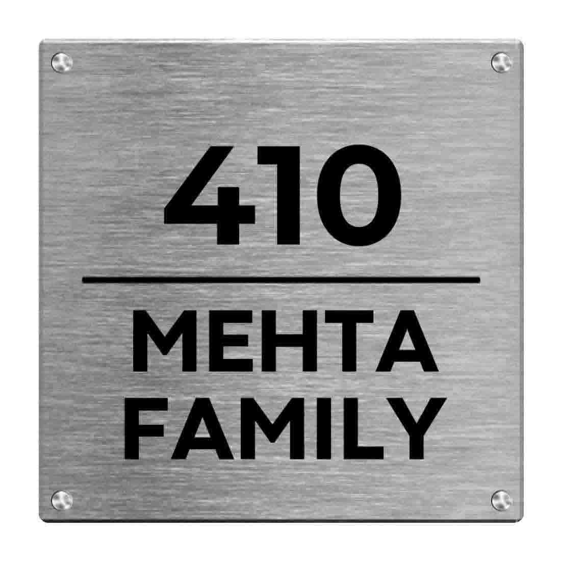 Personalised Metal Square Name Plate for House Outdoor Name Board - Image 2