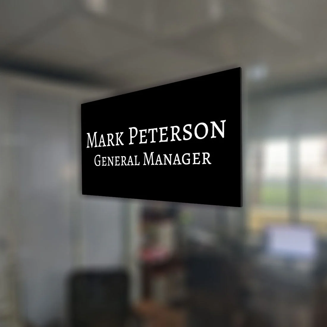 Personalised Company Name Plate Design for Office Entrance - Manager - Image 2