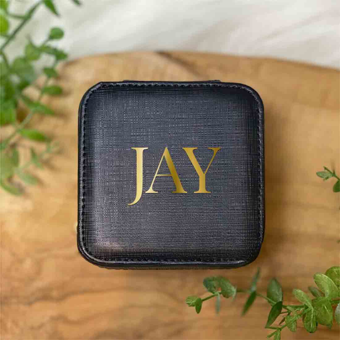 Personalised Organizer for Earrings Custom Jewellery Storage Case for Travel with zip - Image 3