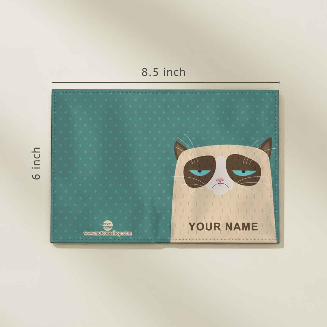 Cute Customized Passport Cover - Grumping Cat - Image 5