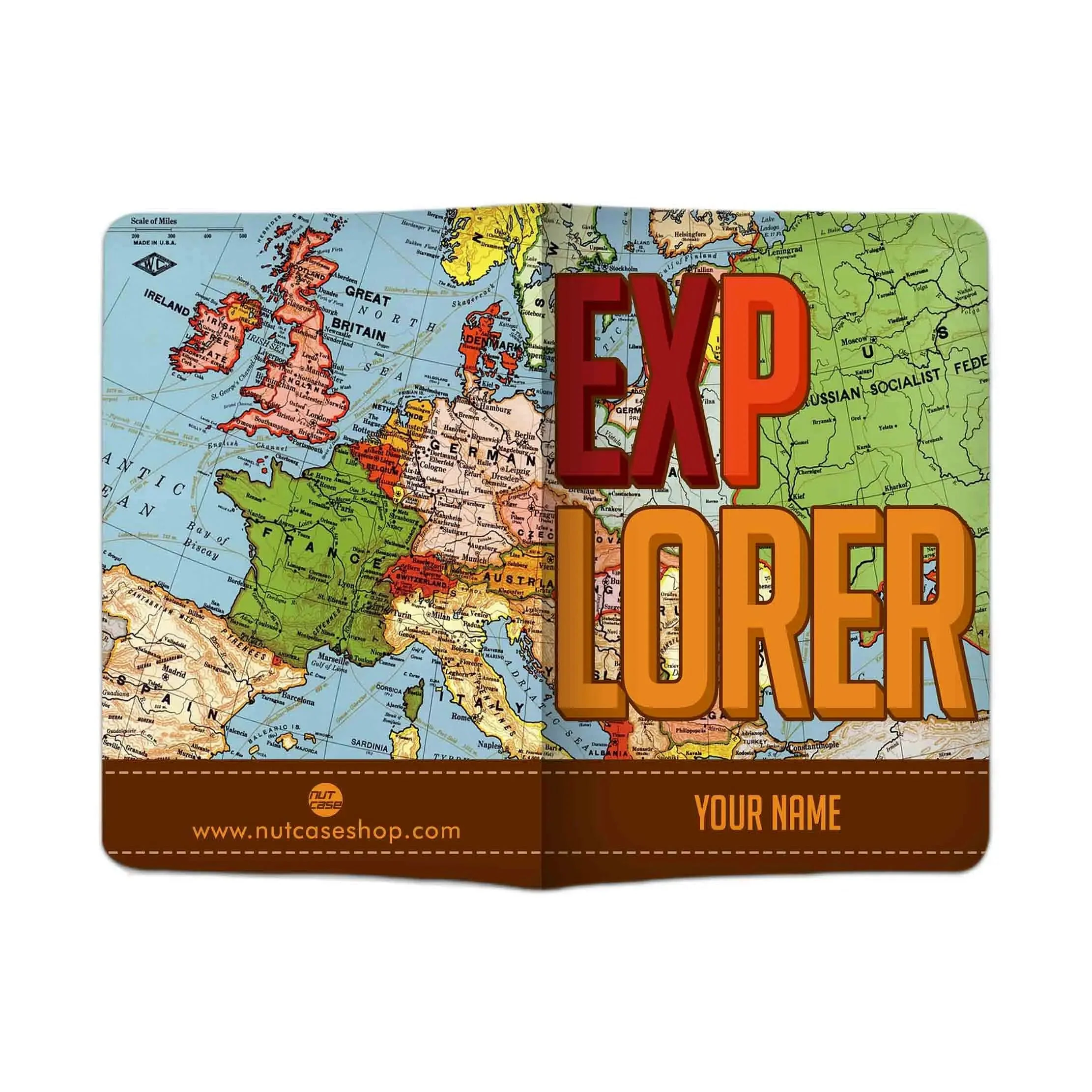 Personalized Passport Cover for Him -  EXPLORER - Image 3