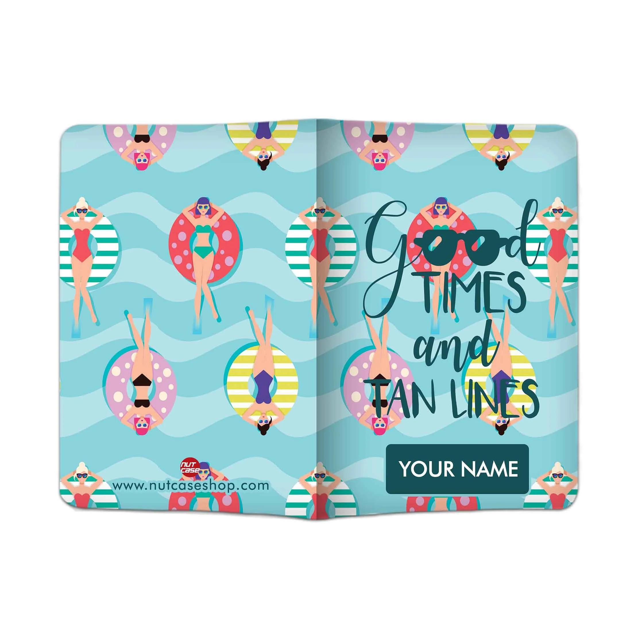 Classy Personalized Cute Passport Cover - Good Times And Tan Lines - Image 3