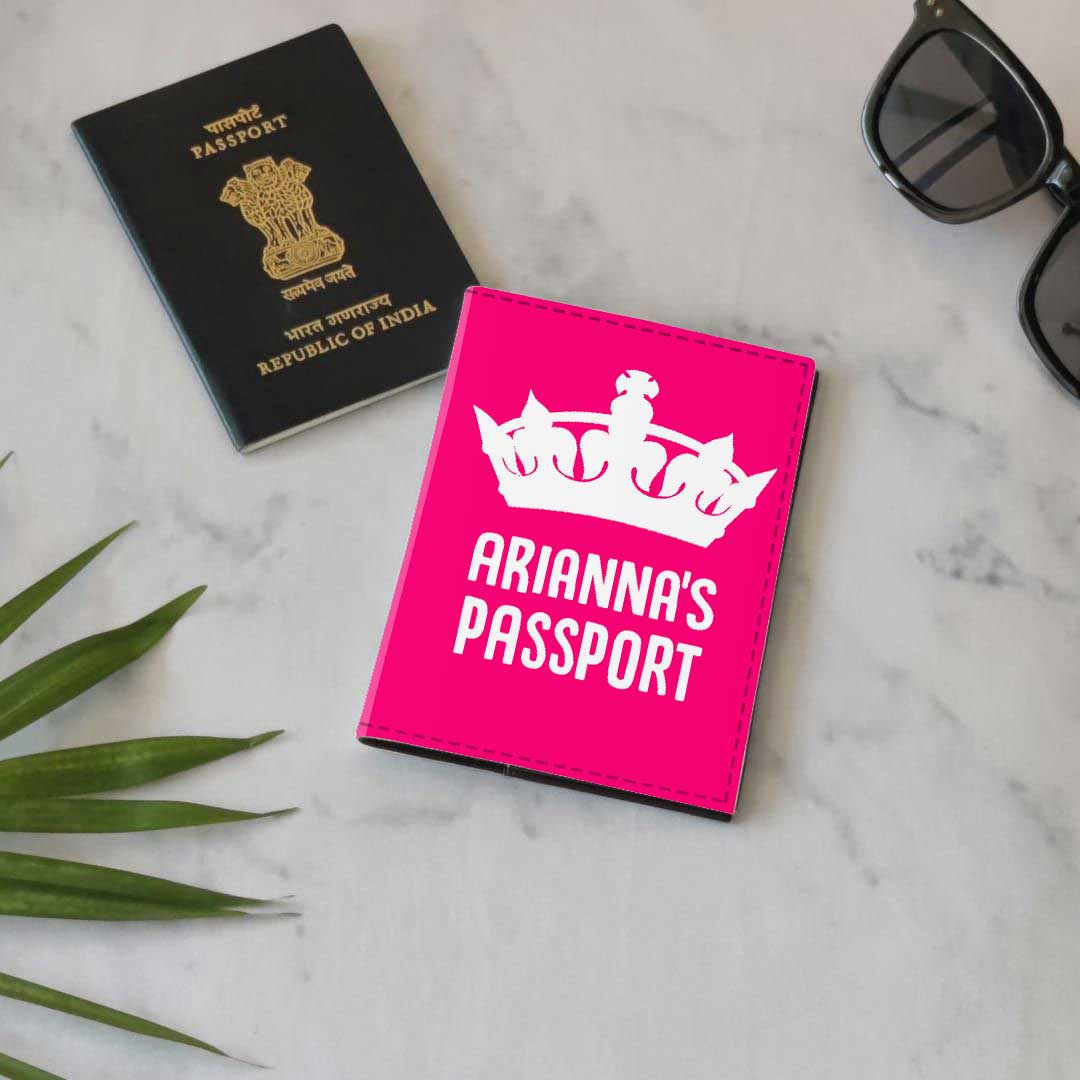 Custom Passport Cover for Girl - Pink Prinscess - Image 6
