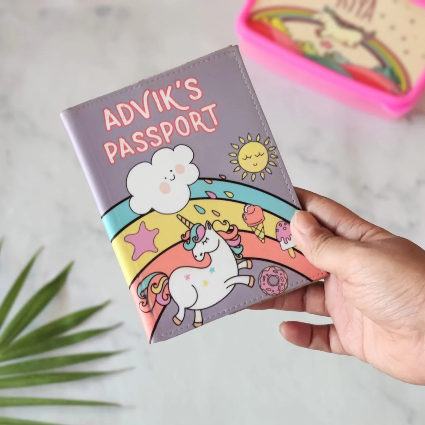 Nice Passport Cover for Gift - Unicorn Rainbows Sunshine - Image 11