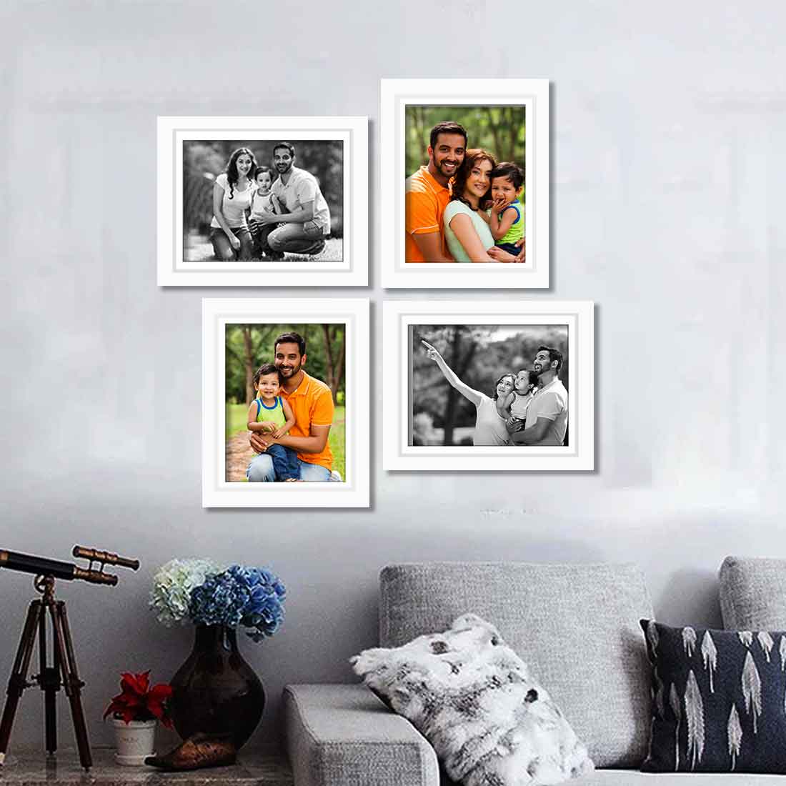 Personalised Photo Frames - White Wall Frames 8x10 Inch for Home (Set of 4) - Image 2