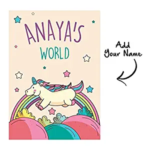 Personalised Unicorn Poster for Bedroom Décor - World
