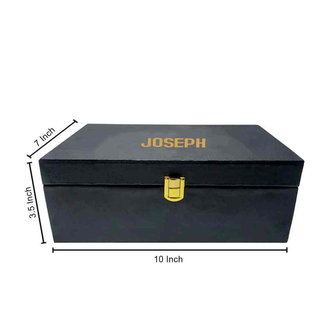Personalized Gift Boxes for Men Women Vegan Leather Box - Add Name - Image 7