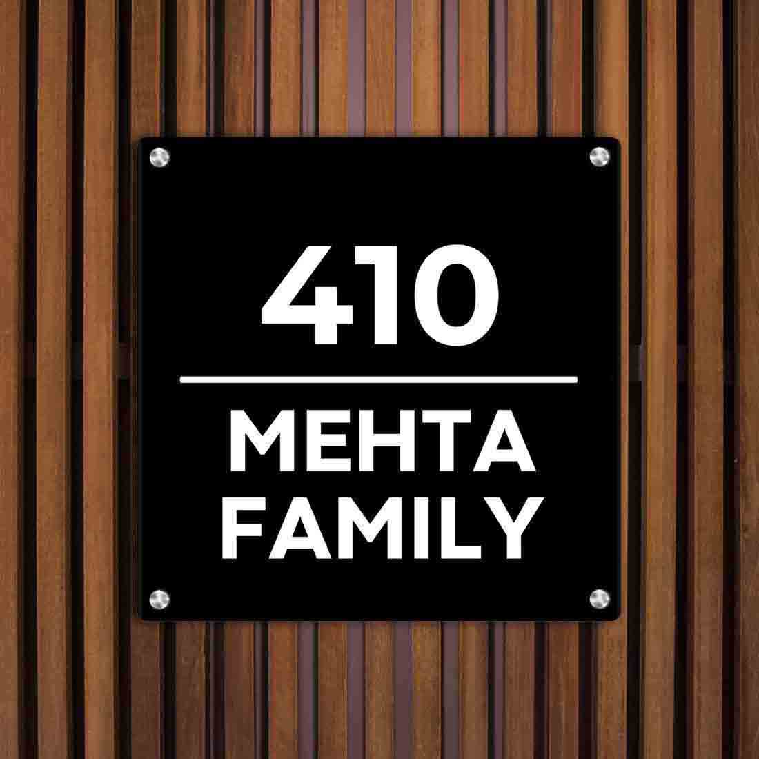 Personalised Metal Square Name Plate for House Outdoor Name Board - Image 3