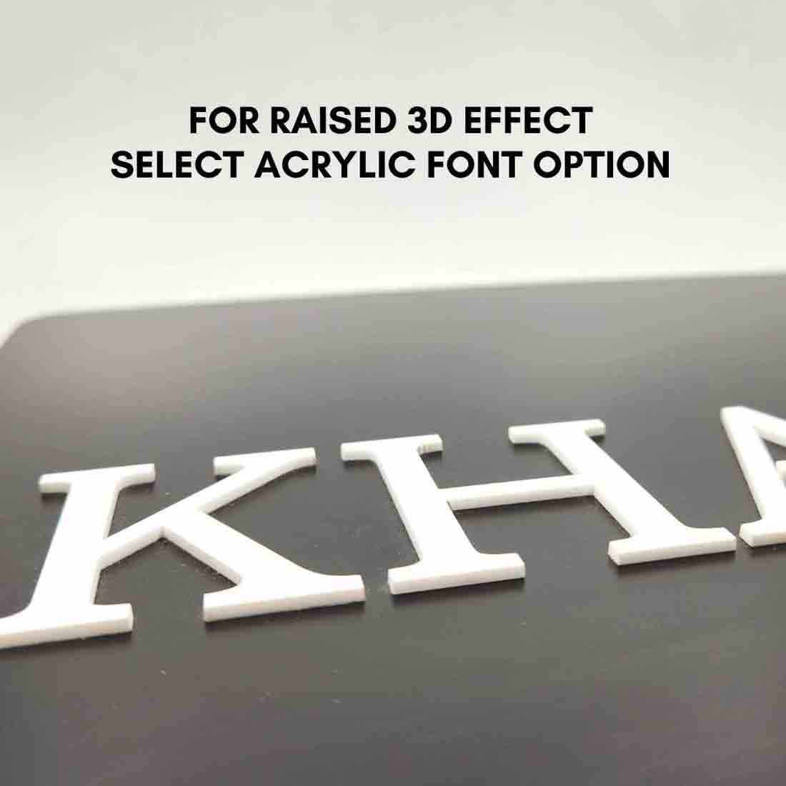 Personalised Metal Square Name Plate for House Entrance With Monogram - Image 8