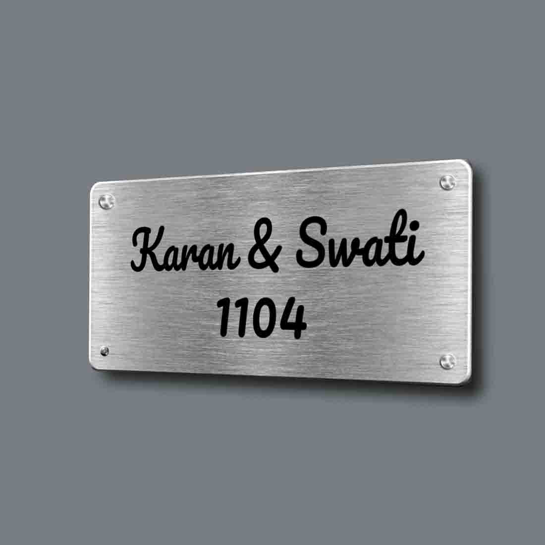 Personalised Stainless Steel Nameplate for Home Entrance Outdoor - Image 2