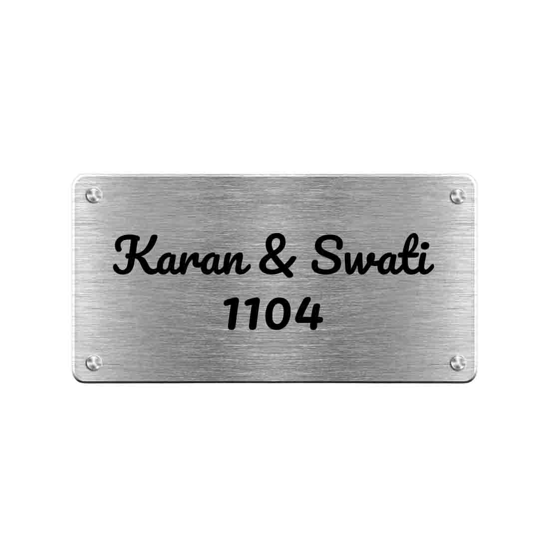 Personalised Stainless Steel Nameplate for Home Entrance Outdoor - Image 3