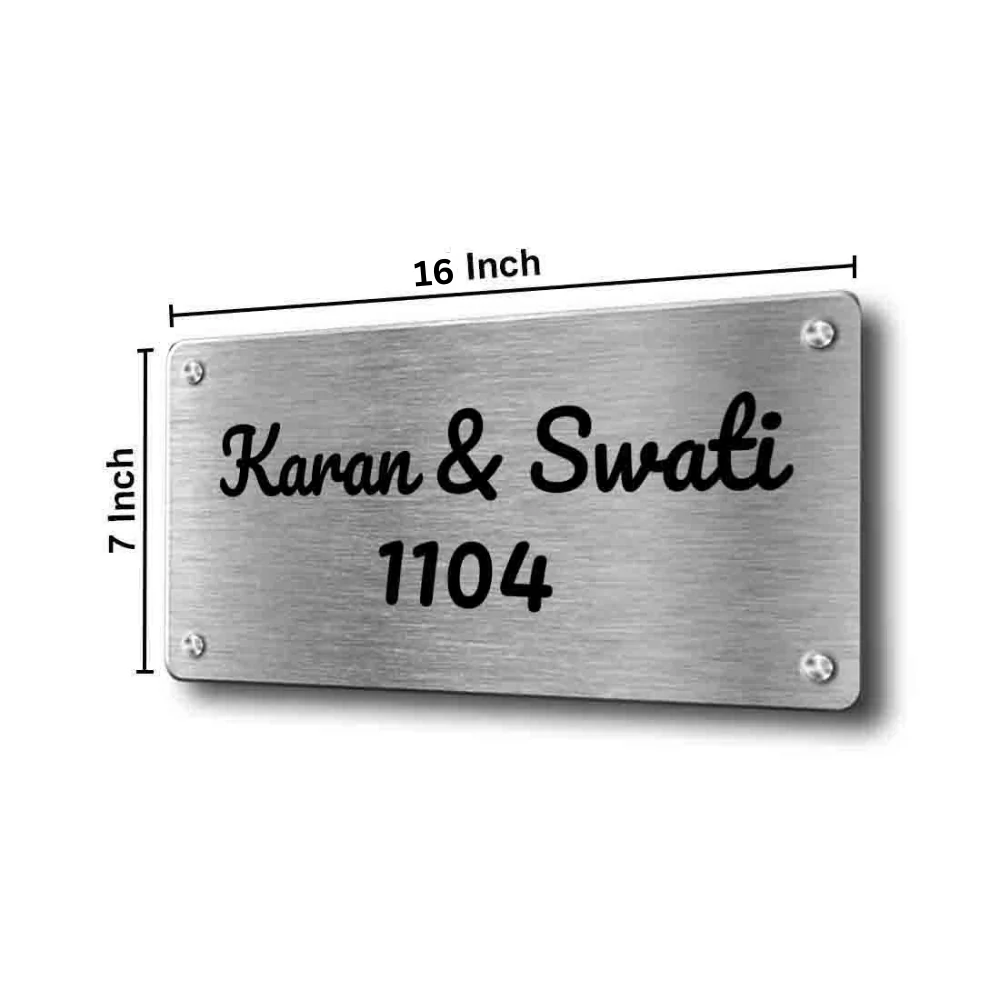 Personalised Stainless Steel Nameplate for Home Entrance Outdoor - Image 4