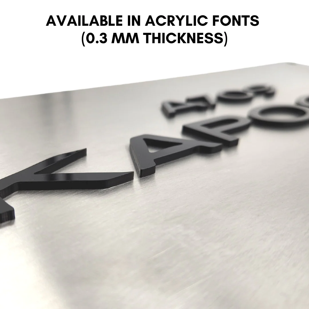 Personalised Stainless Steel Nameplate for Home Entrance Outdoor - Image 7