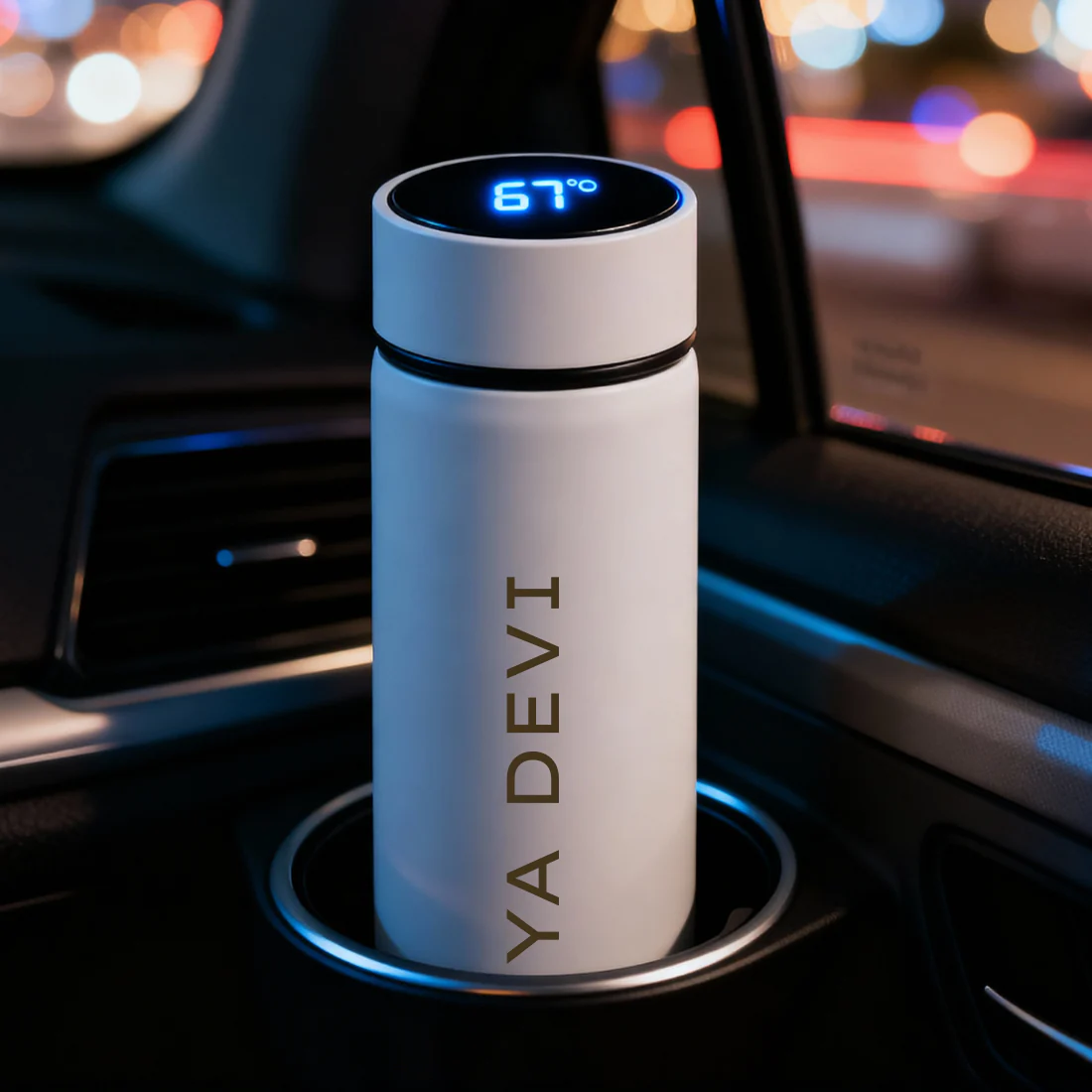Personalised Thermal Flask Hot & Cold With Temperature Display - Add Name - Image 15
