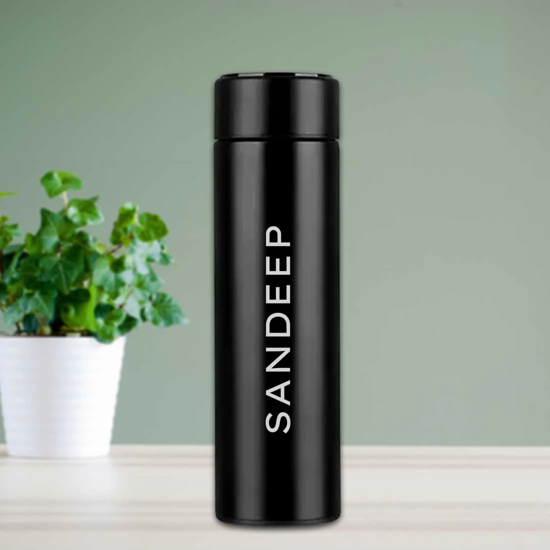 Personalised Thermal Flask Hot & Cold With Temperature Display - Add Name - Image 4