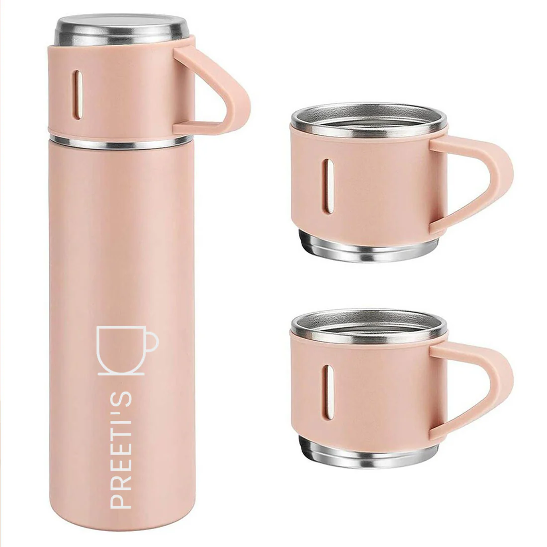 Personalised Thermos Cup Set Travel Coffee Tea Mug Flask Gift Box With Name - Image 8