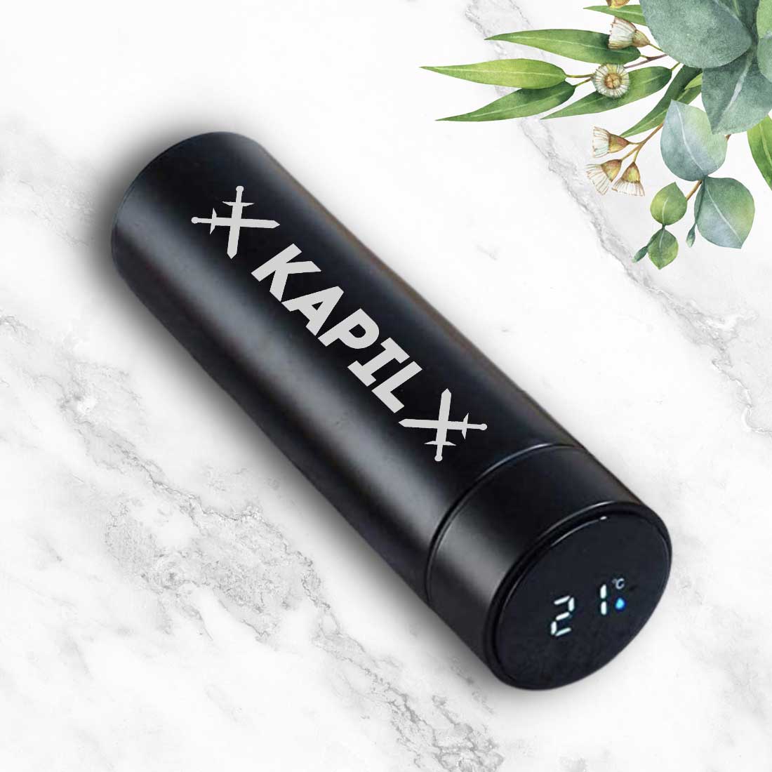 Personalised Thermos Flask for Tea with Temperature Display - Stylish - Image 4