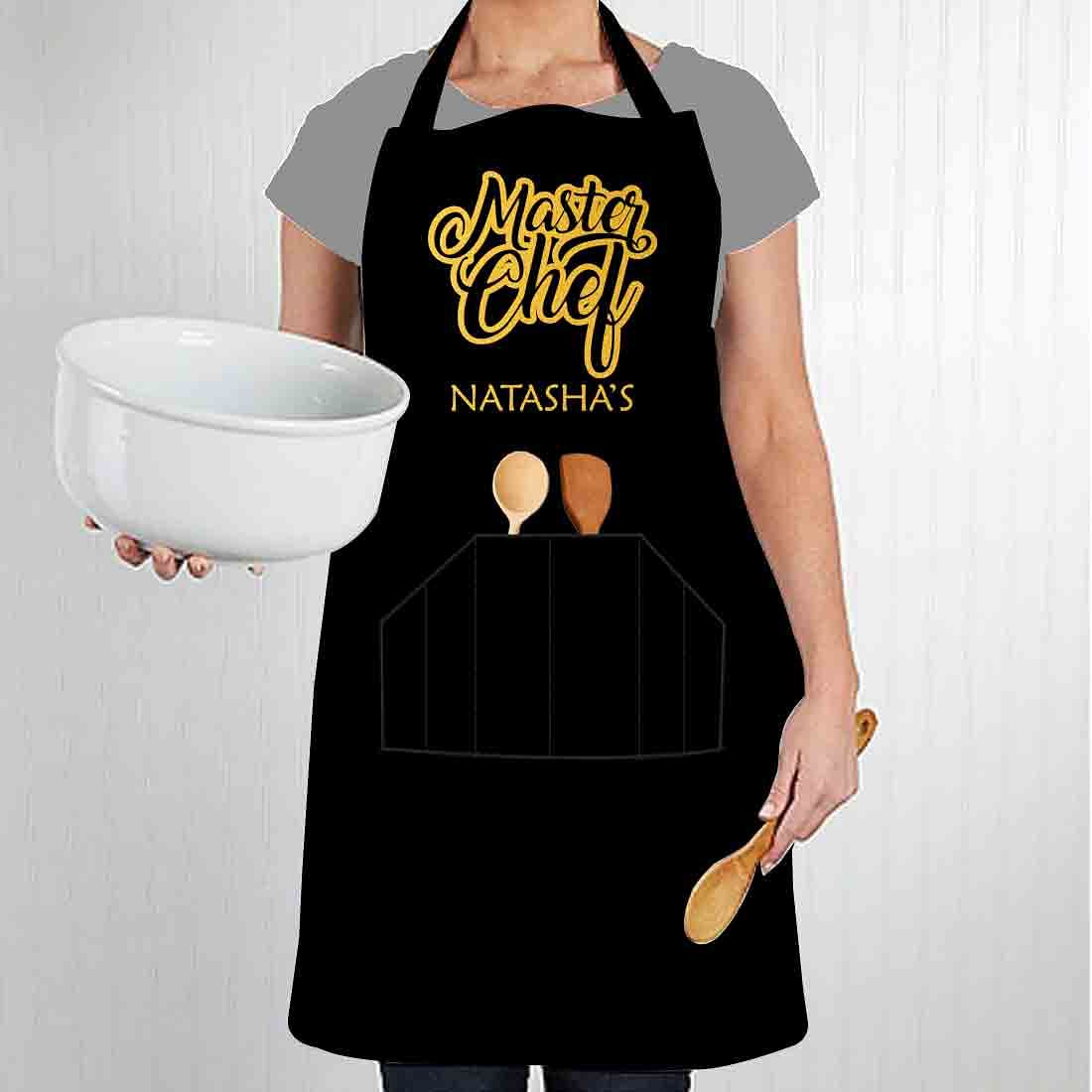Personalized Aprons for Her Kitchen With Name Cooking - Master Chef - Image 2