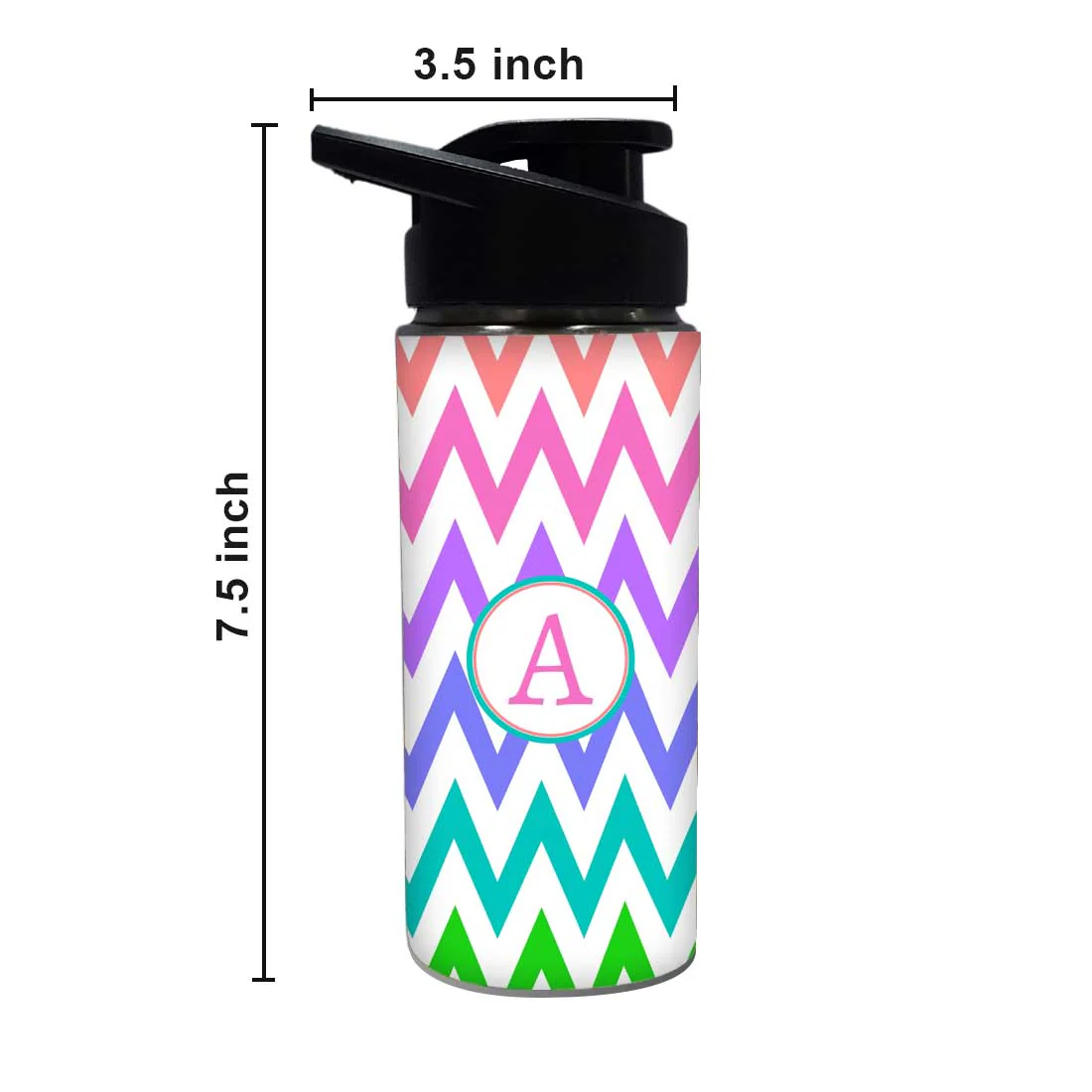 Personalized Bottle With Name - Multicolor Strips - Image 4