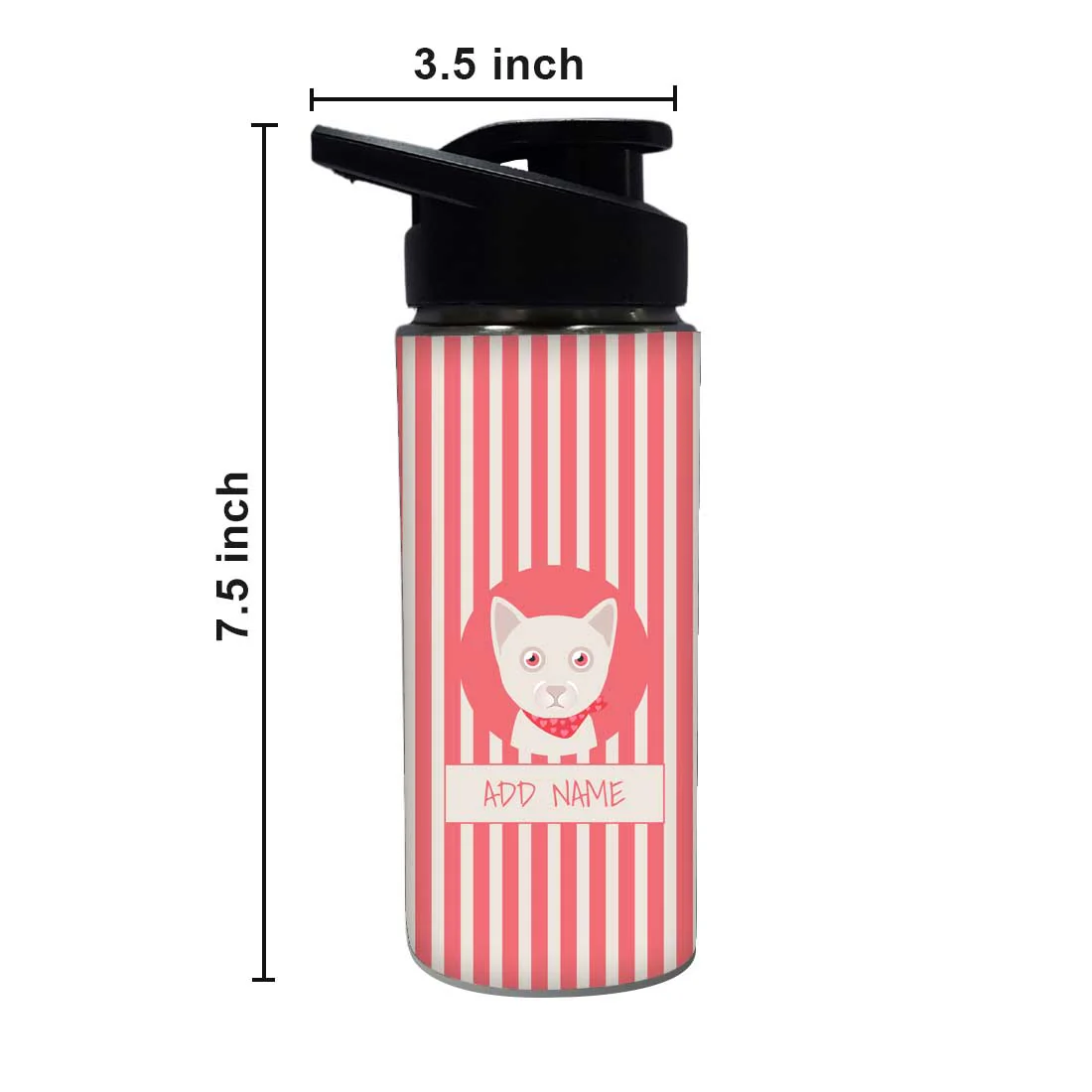 Personalized Gift For Kids Botlle - Cute Cat - Image 4