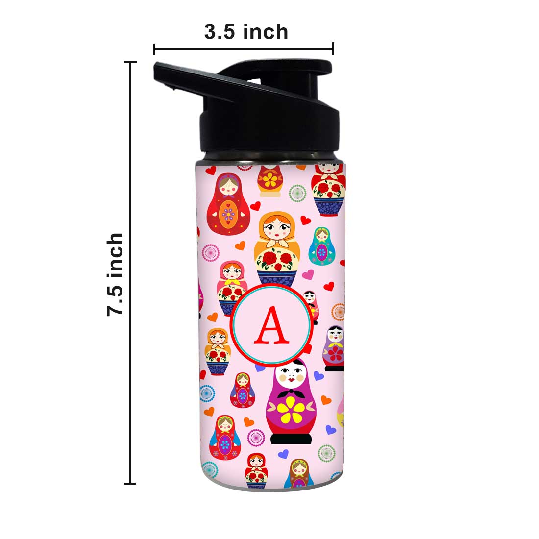 Personalized Sipper Bottle With Name - Beautiful Dolls - Image 4