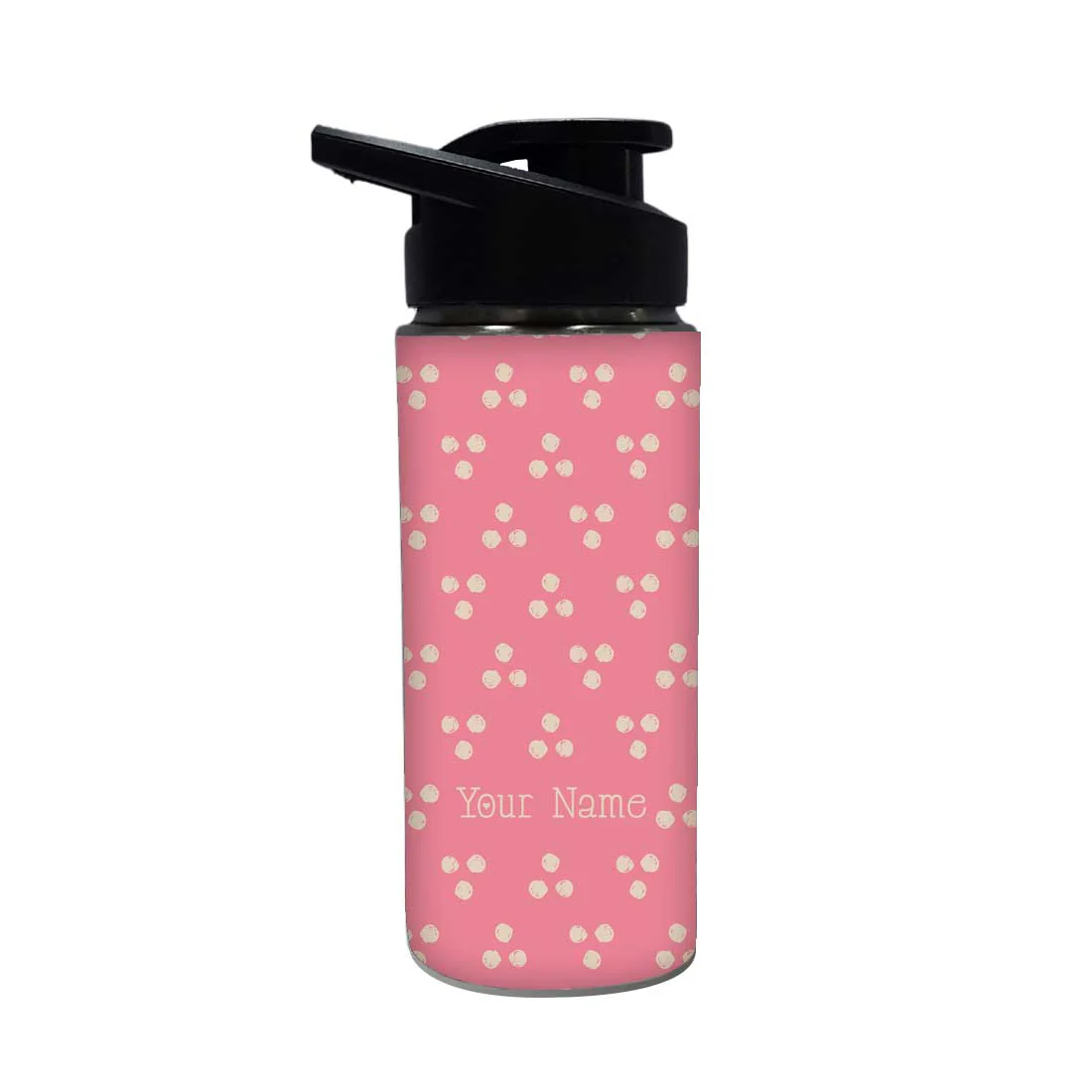 Personalized Bottle With Name - Dots with Pink Background - Image 2