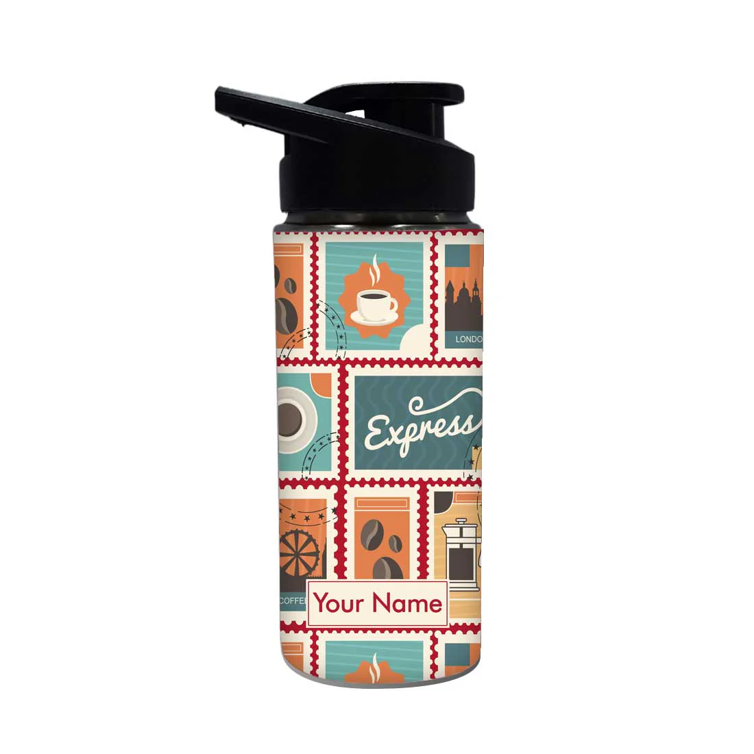 Customised  Water  Bottle With Name - Express Coffee - Image 2