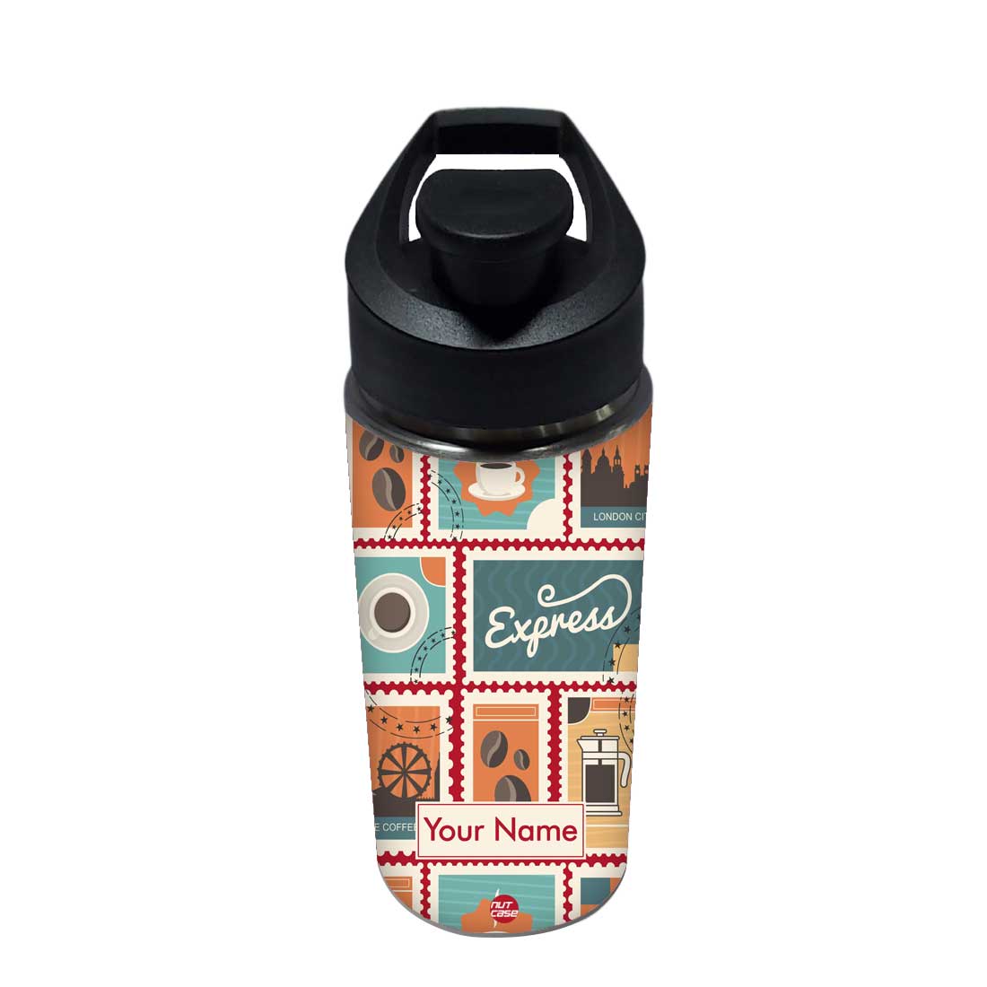 Customised  Water  Bottle With Name - Express Coffee - Image 3
