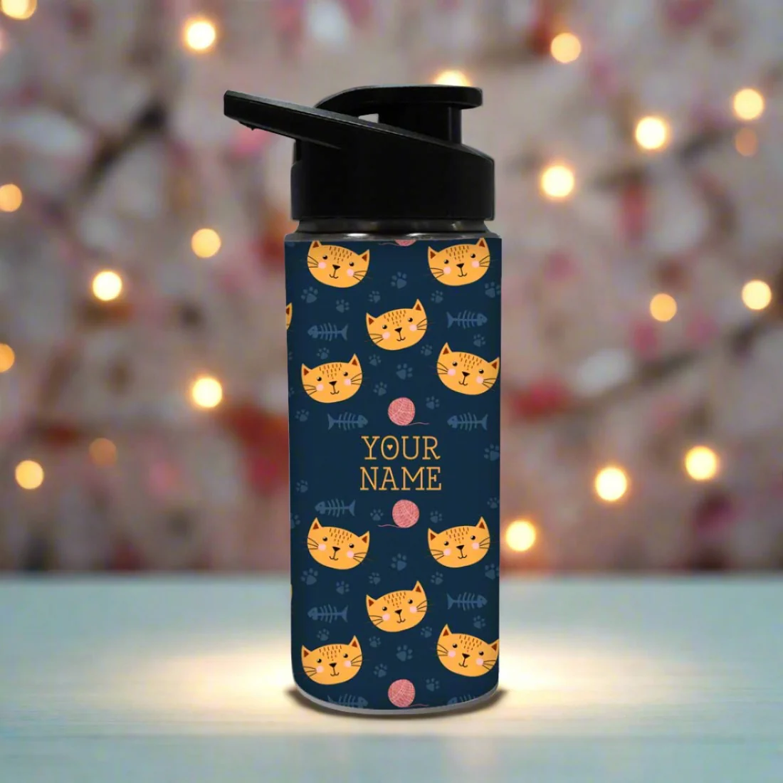 Personalized Sipper Bottle For Kids - Cat Foot Print - Image 2