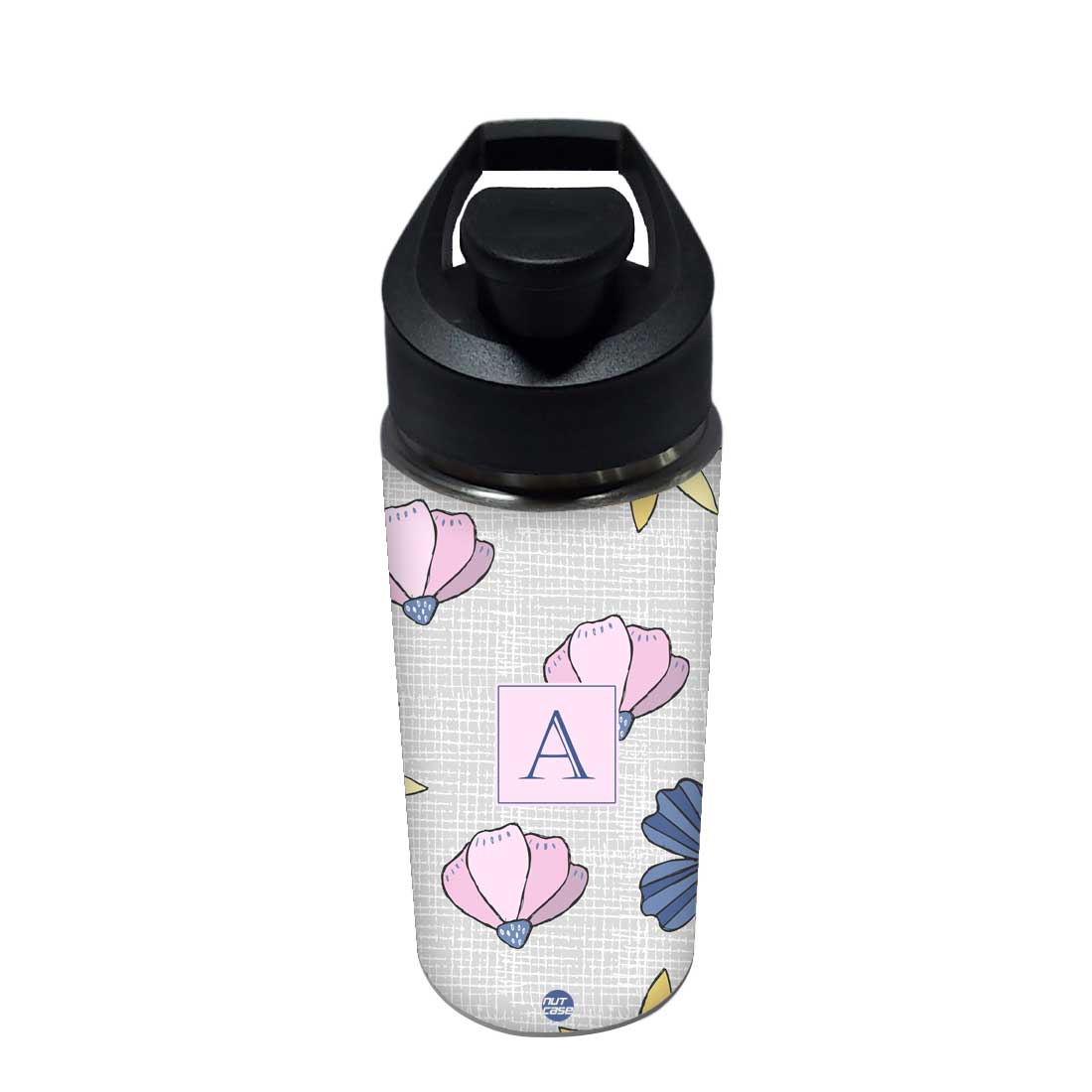 Customised Sipper Bottle With Name - Beautiful Flower - Image 3