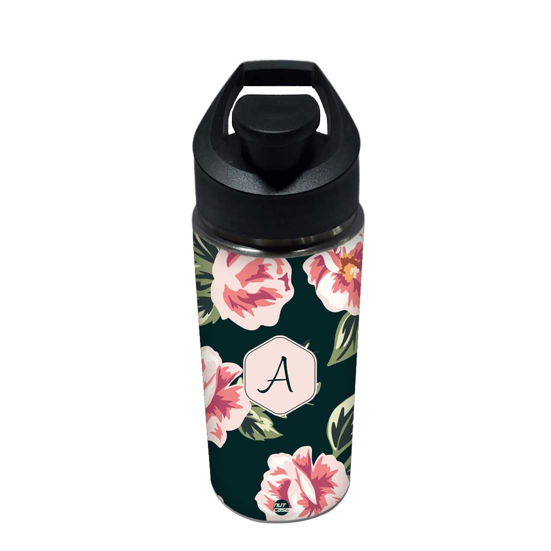 Customized  Sipper Bottle With Name - Flower - Image 3