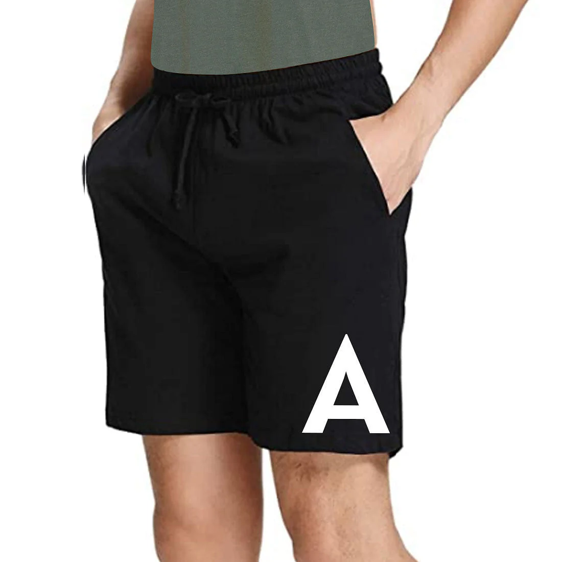 Nutcase Personalized Boy Casual Shorts for Black with Pocket Men Monogram - Image 3