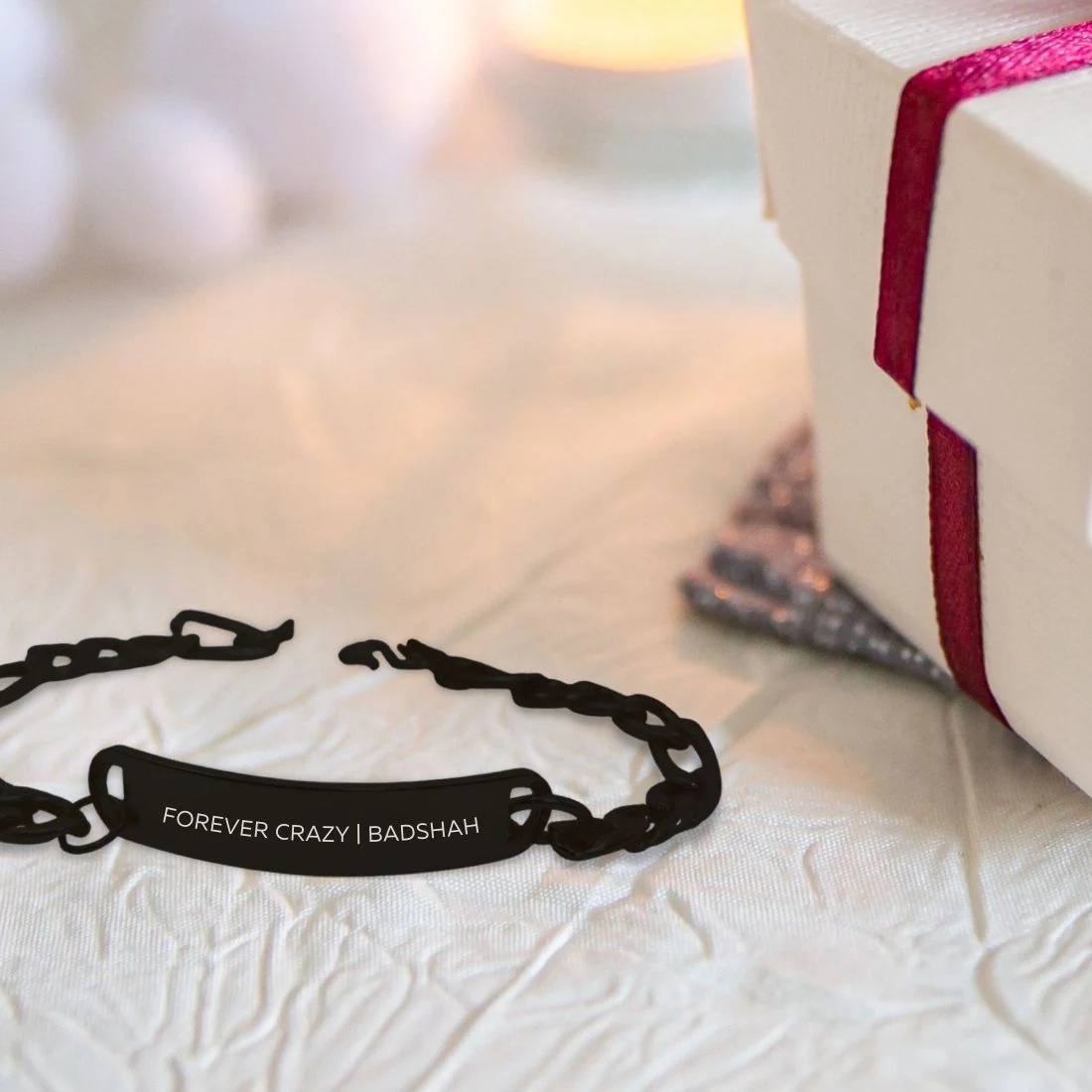 Personalized Bracelet for Men Stylist Custom Jewellery - Black Rhodium/Gold Plated - Forever - Image 2