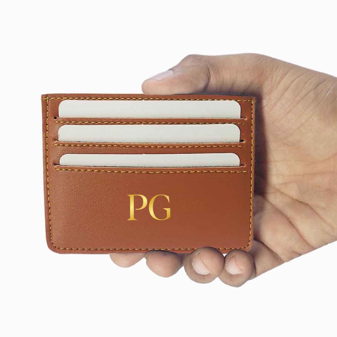 Custom Card Holder for Credit Card Women - Initials - Image 3