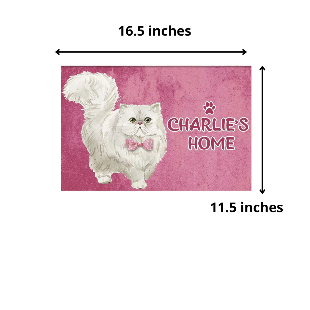 Personalized Cat Name Plate - Cute Persian - Image 5