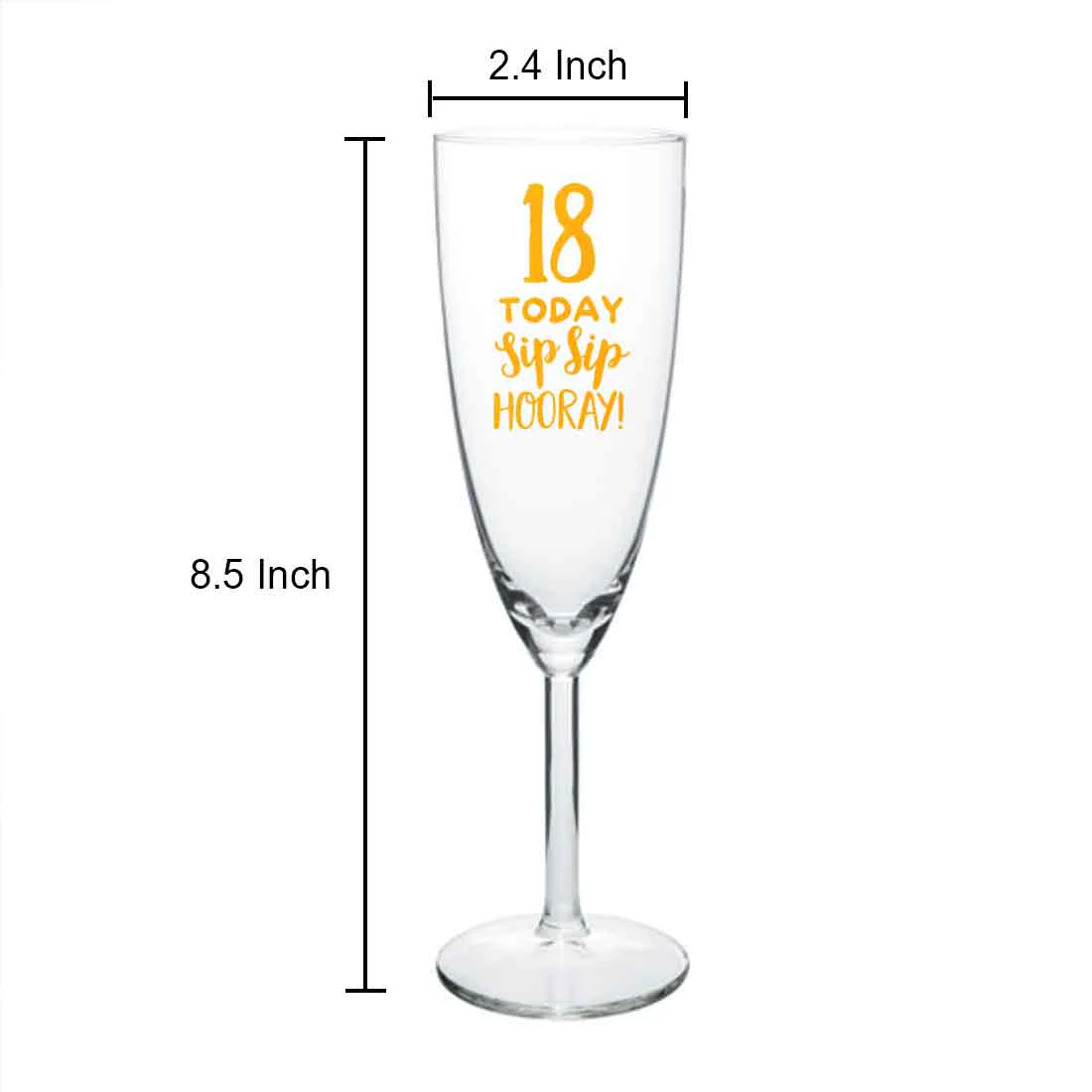 Personalized Champagne Glass 18th Birthday Gifts Idea - Sip Sip Hooray - Image 5