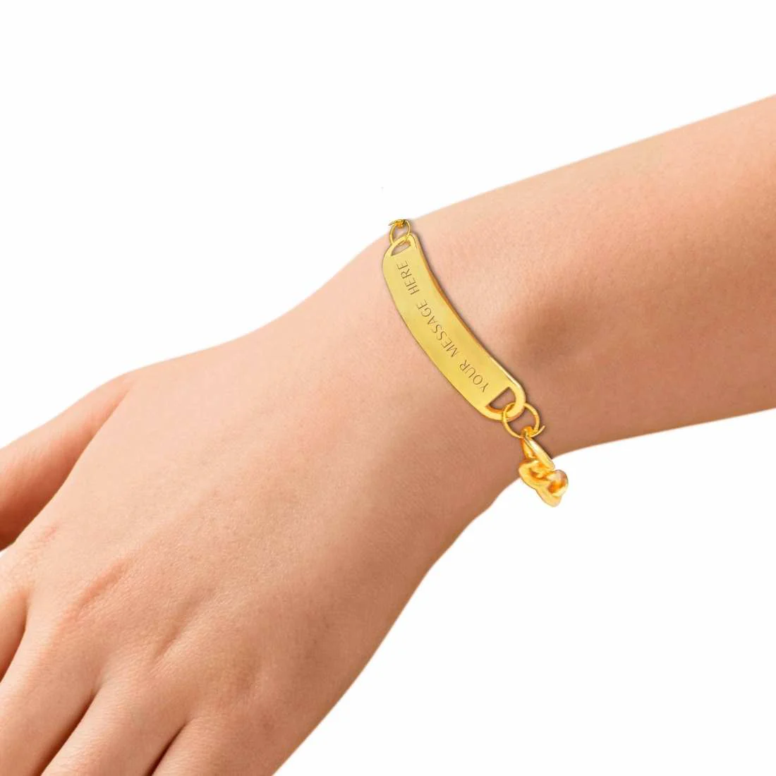 Personalized Charm Bracelet Stylist Custom Jewellery - Black Rhodium/Gold Plated - Add Your Message - Image 3