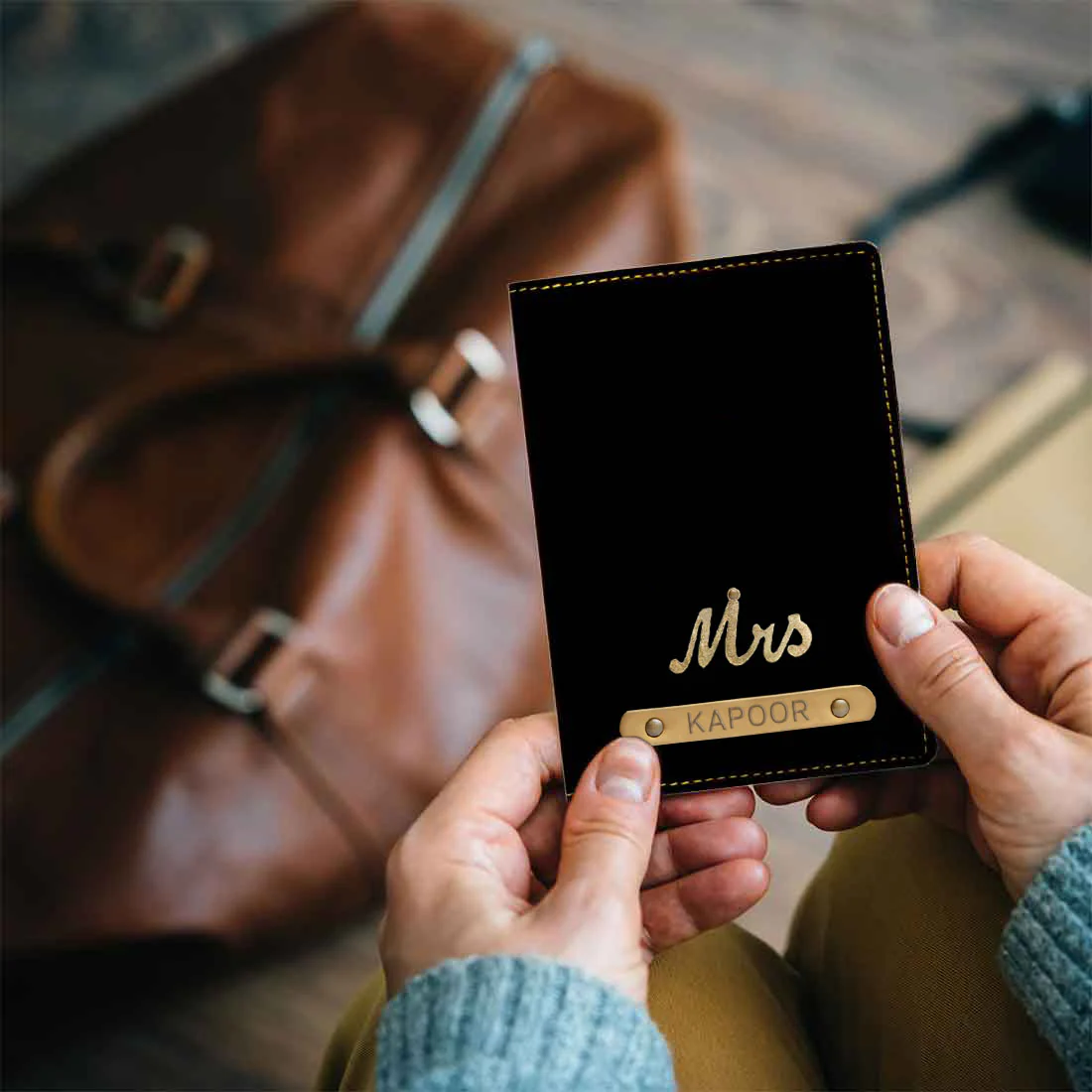 Personalized Mrs Passport Covers with Charm Customized Name for Women's - Image 8