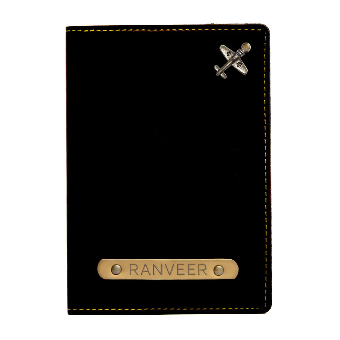 Personalized Passport Holder with Name and Charms - Airplane - Image 3