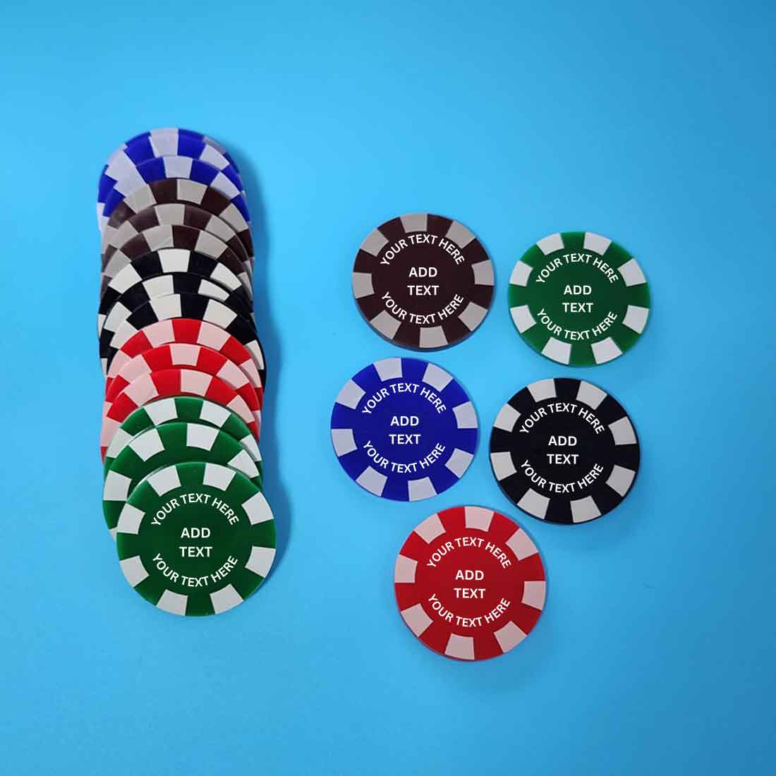 Personalized Chips for Casino with Your Text on Poker Coin - Add Text - Image 3