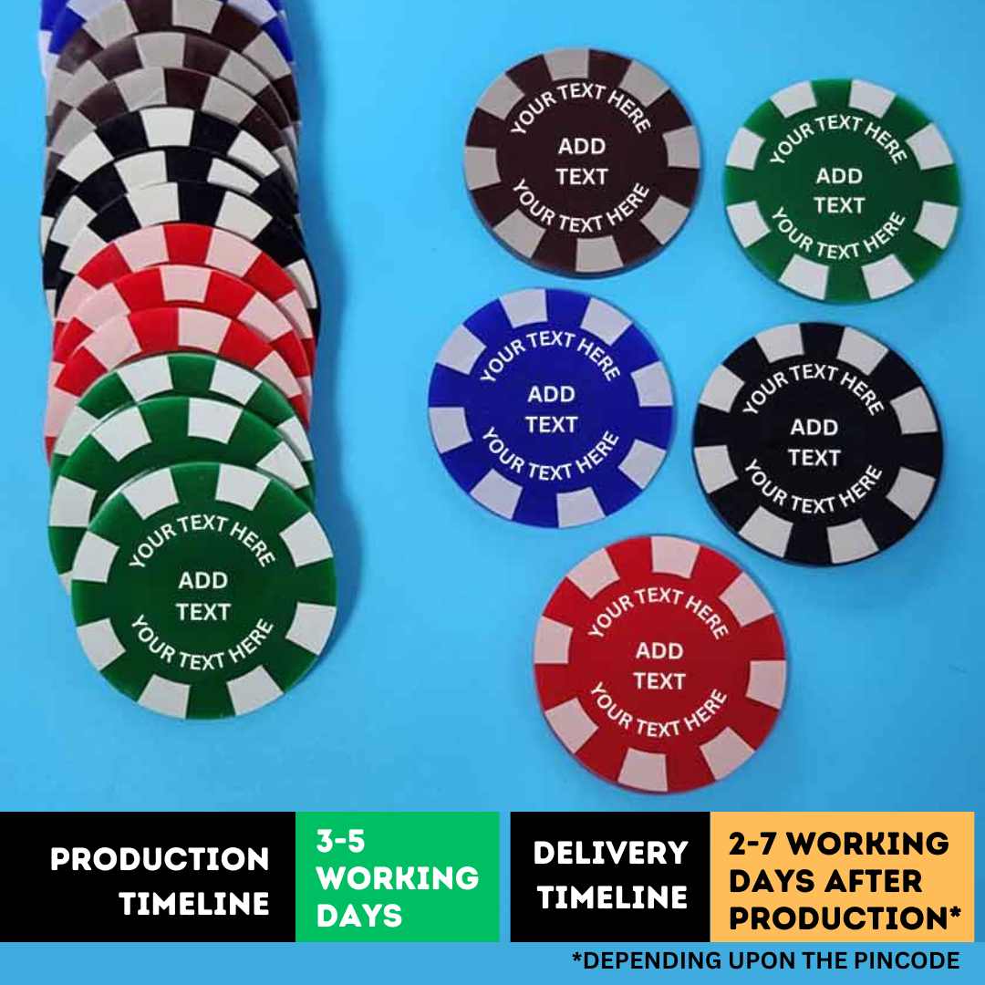 Personalized Chips for Casino with Your Text on Poker Coin - Add Text - Image 4