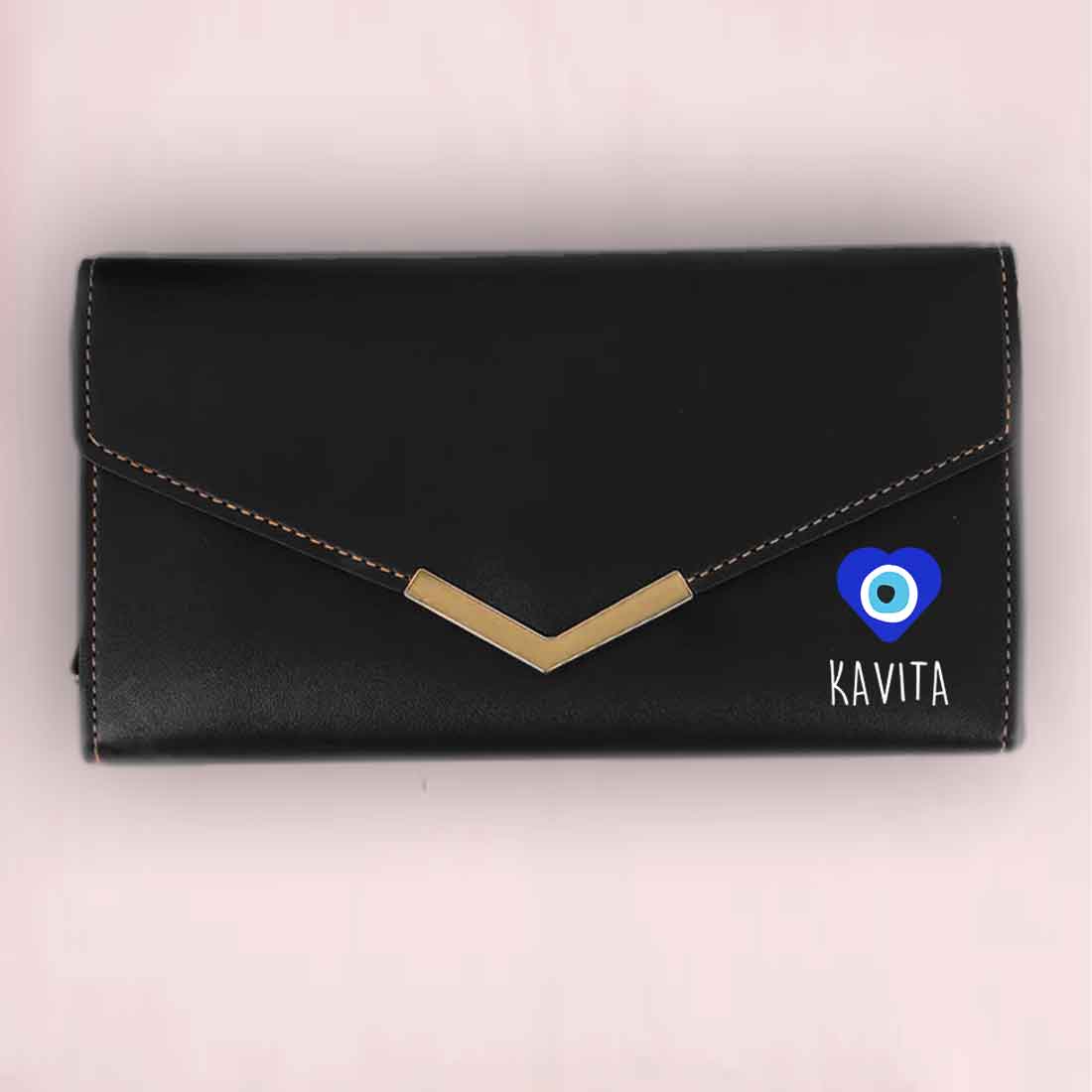 Personalized Clutch Purse for Ladies with Name - Faux Leather Wallet for Women - Image 16