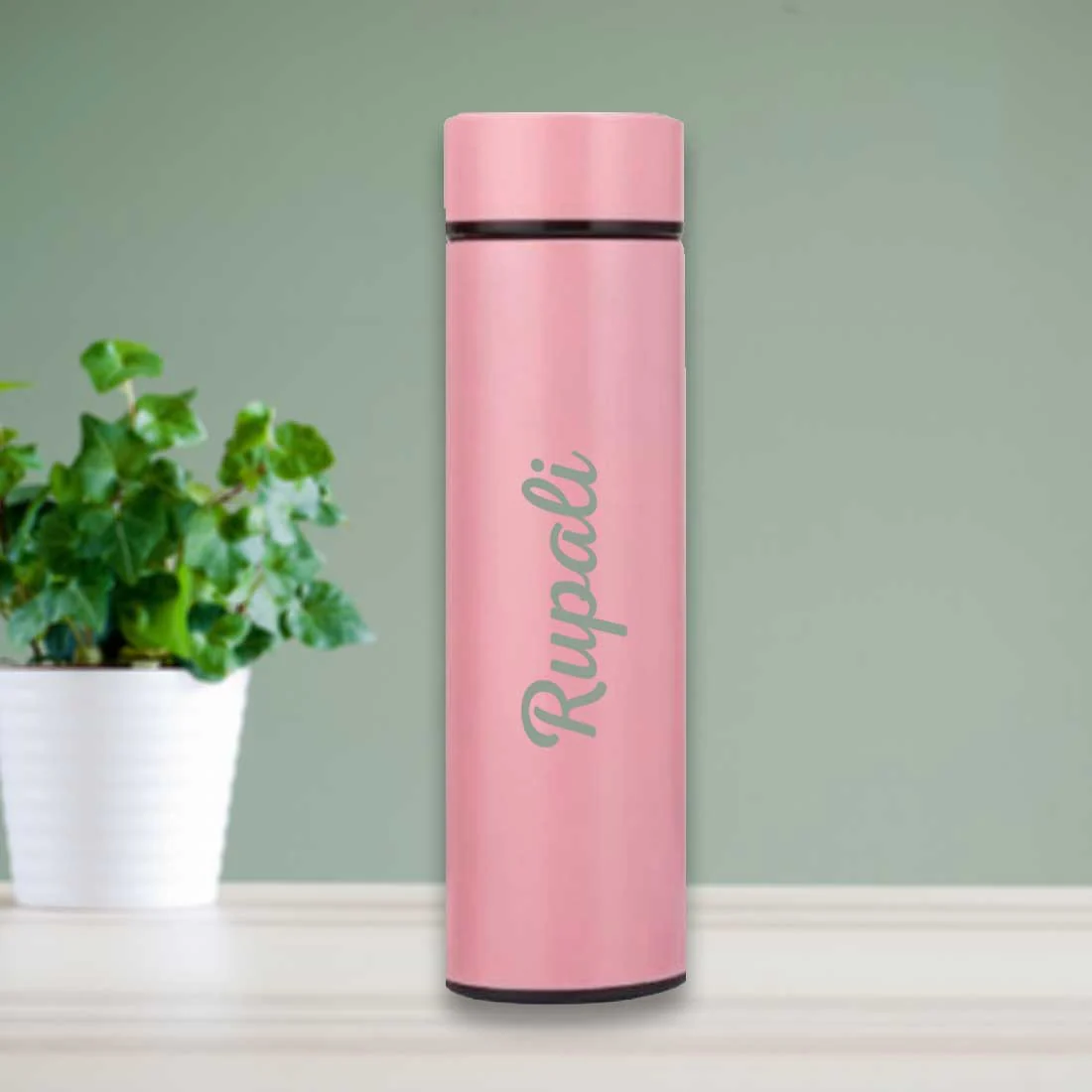 Personalized Coffee Flask Custom Name Engraved With Temperature Display - ADD TEXT - Image 2
