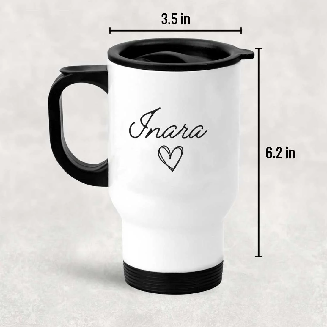 Personalized Coffee Travel Mug Insulated Cup with Lid - Image 3