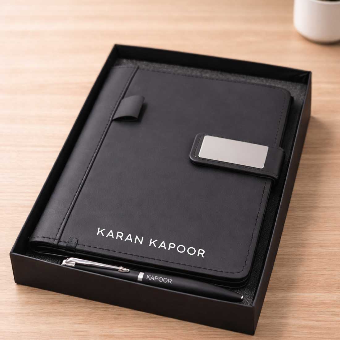 Personalized Diary with Matching Engraved Pen | Customized Leatherette Diary Pen with Name and Premium Black Gift Box - Image 16